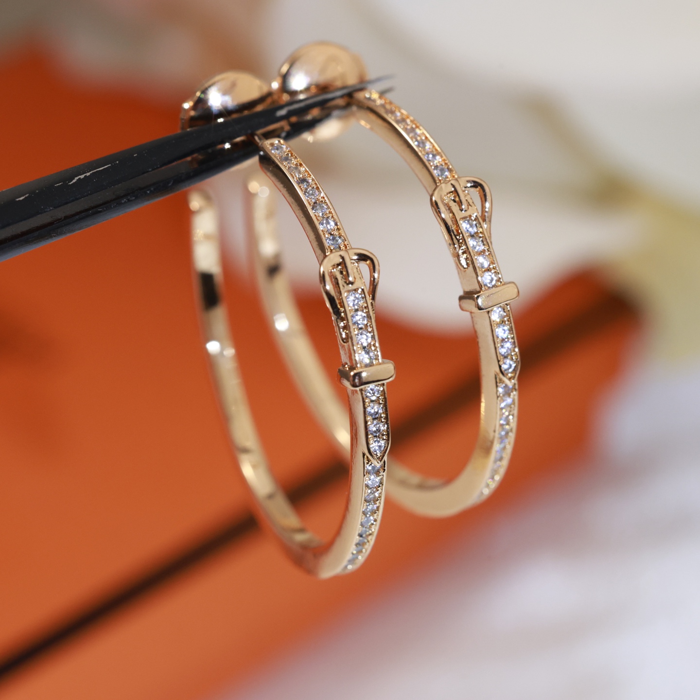 HME013 Hermes Etriviere Hoop earrings, large model - ccjewelryacc