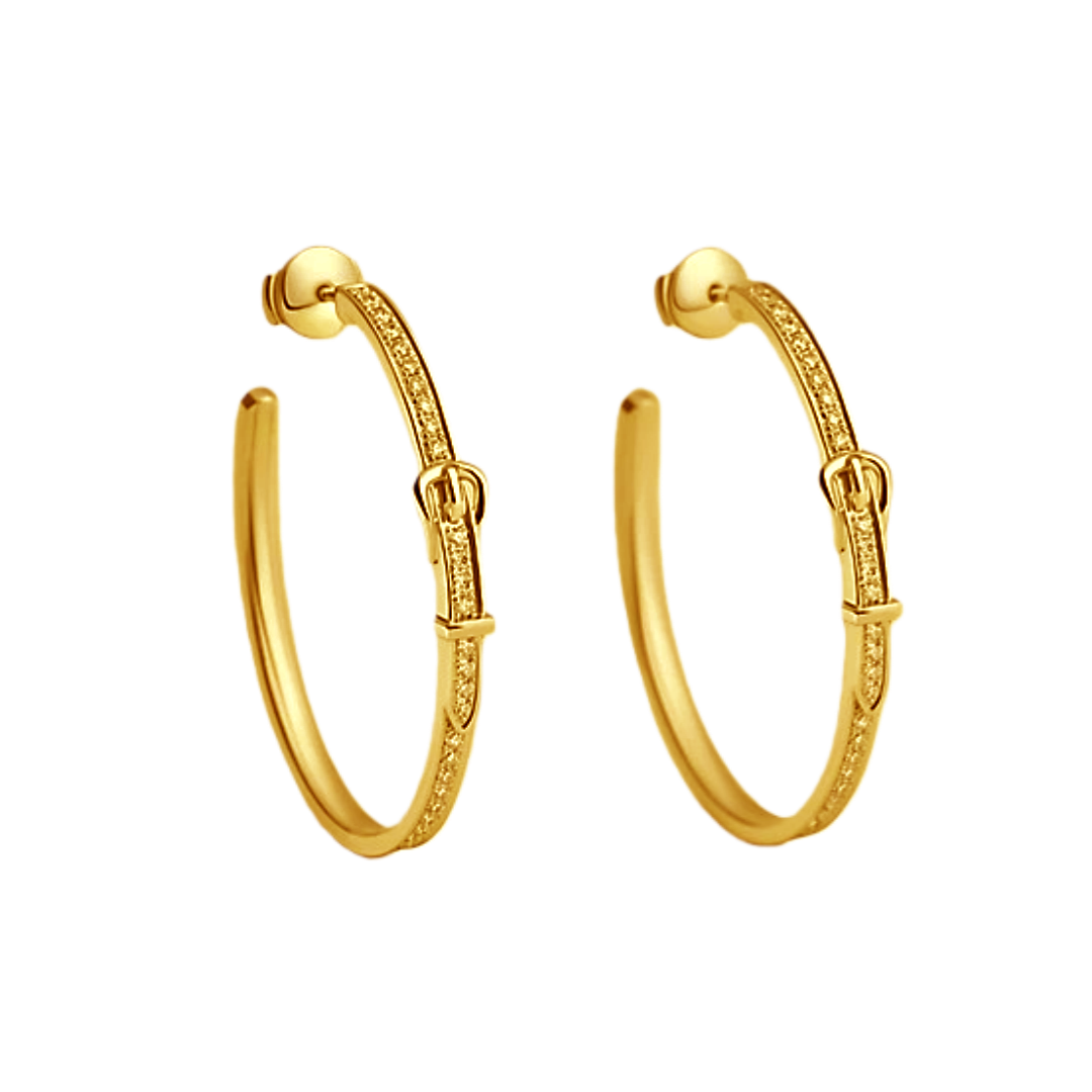 HME013 Hermes Etriviere Hoop earrings, large model - ccjewelryacc