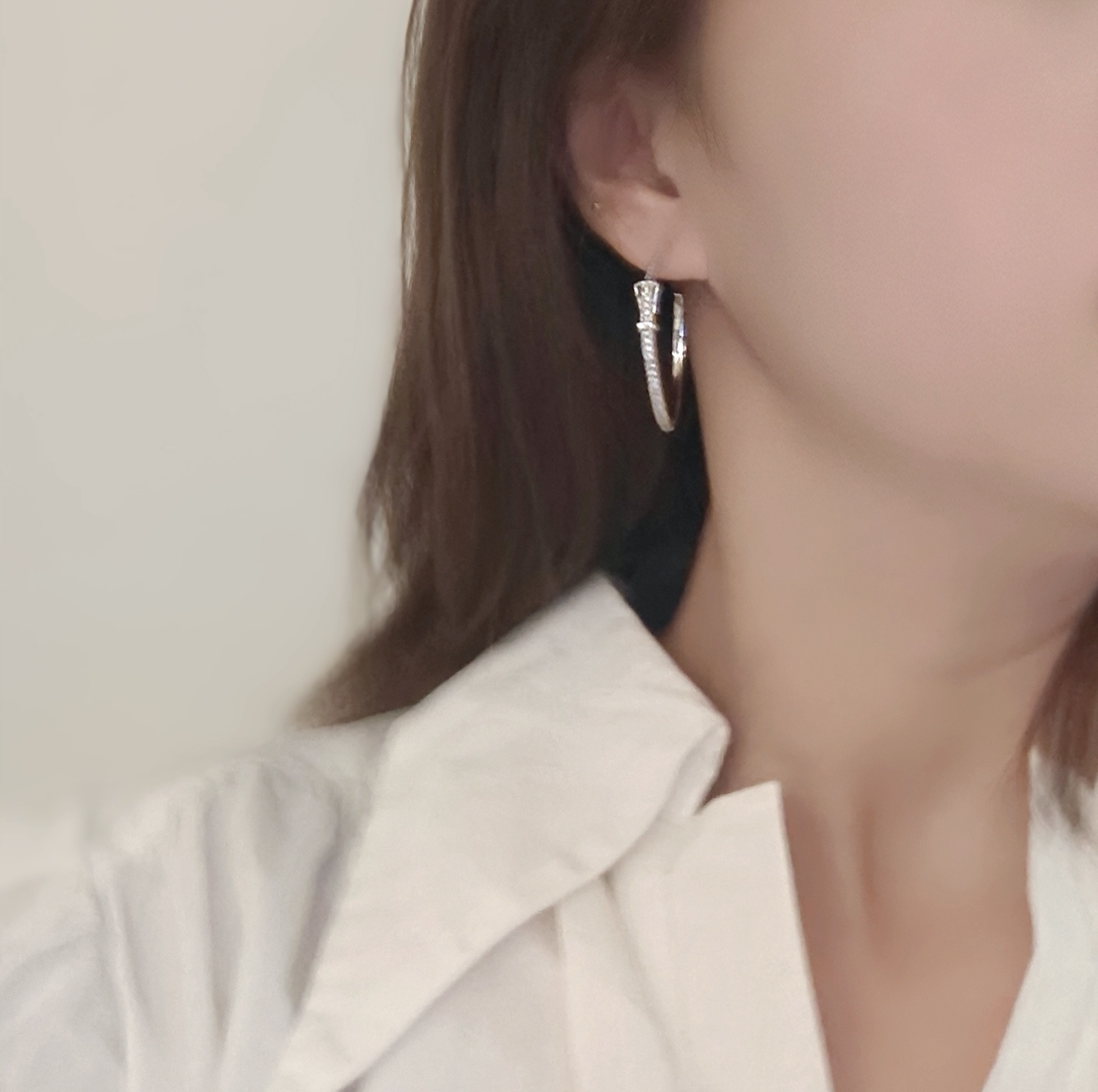 HME013 Hermes Etriviere Hoop earrings, large model - ccjewelryacc