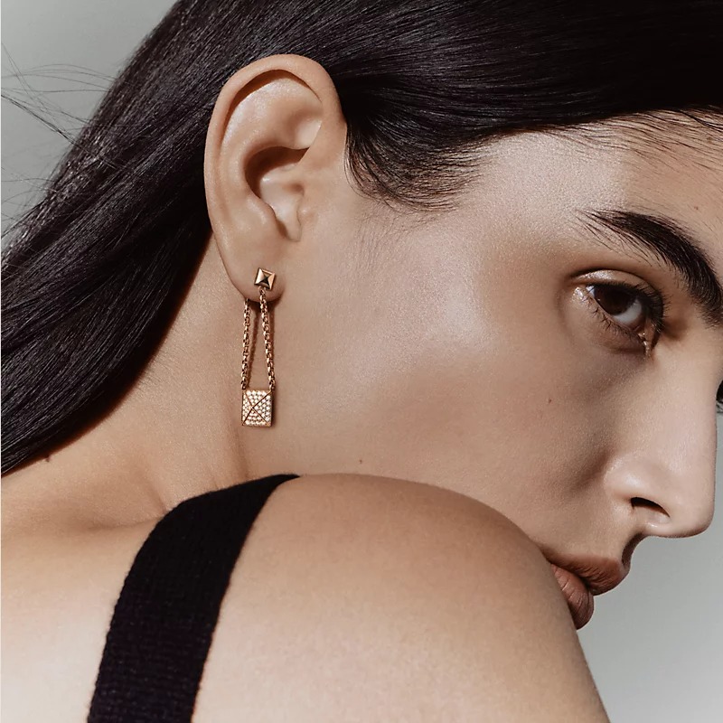 HME019 Hermes Hermès Clou d'H Pendant earrings diamond - ccjewelryacc