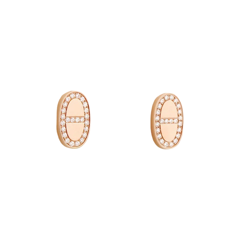 HME022 Hermes Chaine d'ancre Contour stud earrings - ccjewelryacc