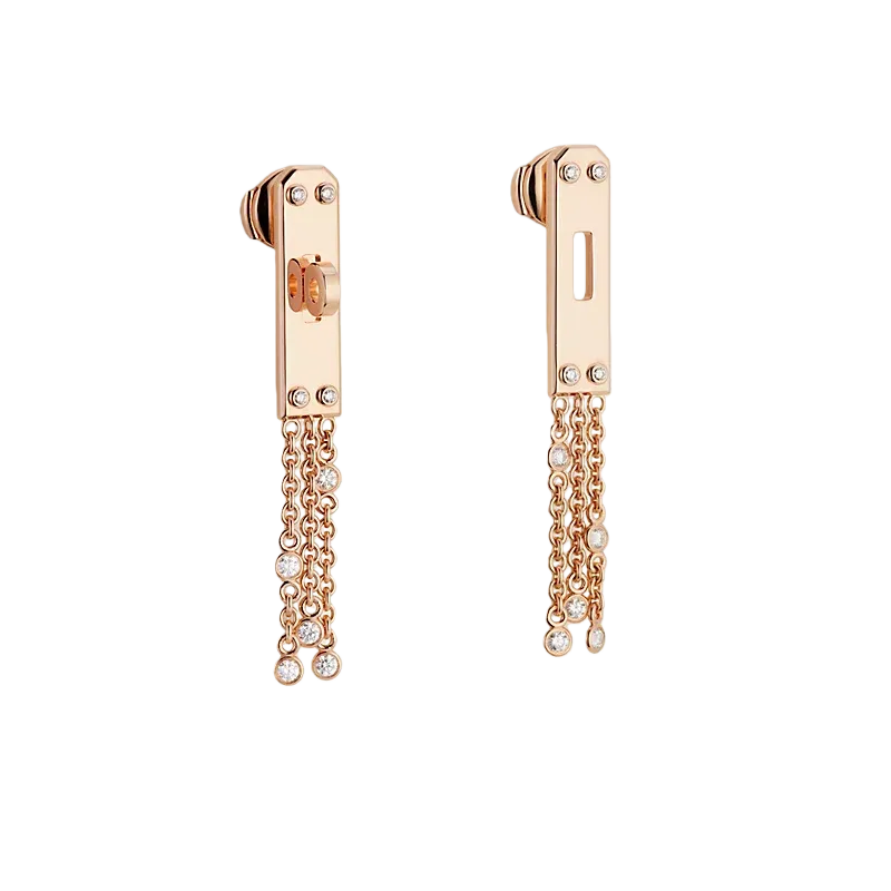 HMEV004 18k rose Gold Kelly Gavroche earrings - ccjewelryacc