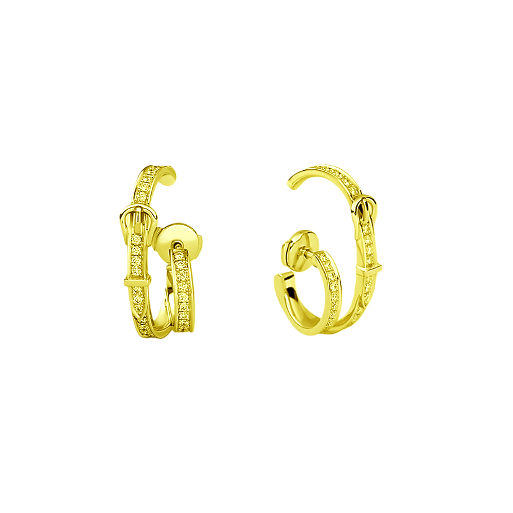 HME014 Hermes Etriviere Pendant earrings, Small - ccjewelryacc