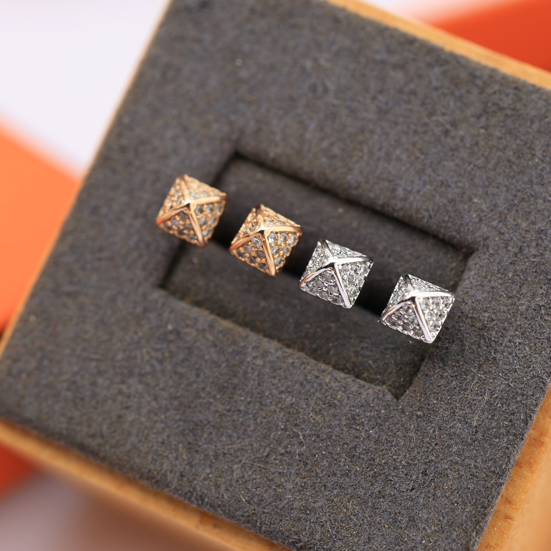 HME025 Hermes Hermès Clou d'H earrings - ccjewelryacc