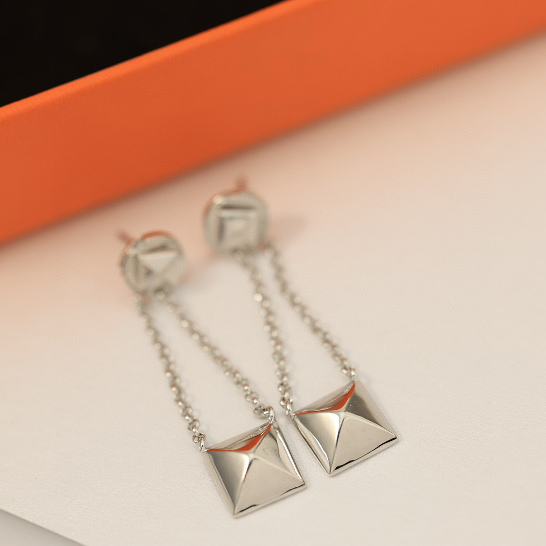 HME018 Hermes Clou d'H pendant earrings - ccjewelryacc