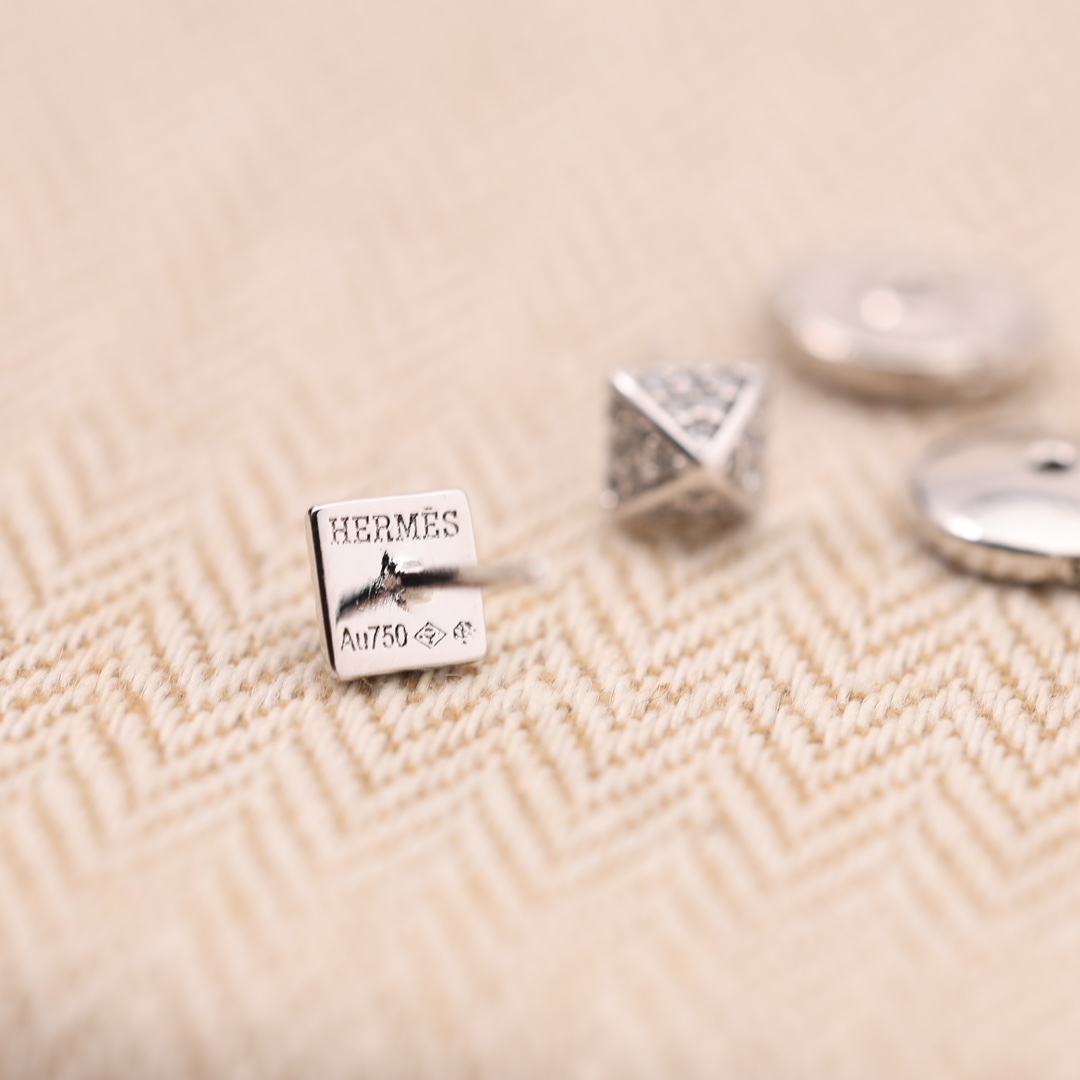 HME025 Hermes Hermès Clou d'H earrings - ccjewelryacc