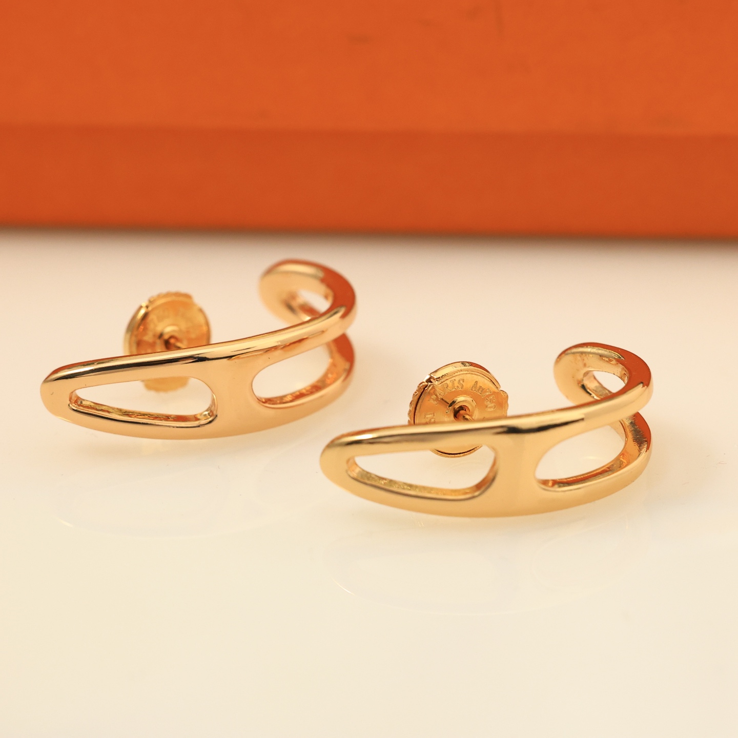 HME017 Hermes Chaine d'ancre Punk stud earrings - ccjewelryacc