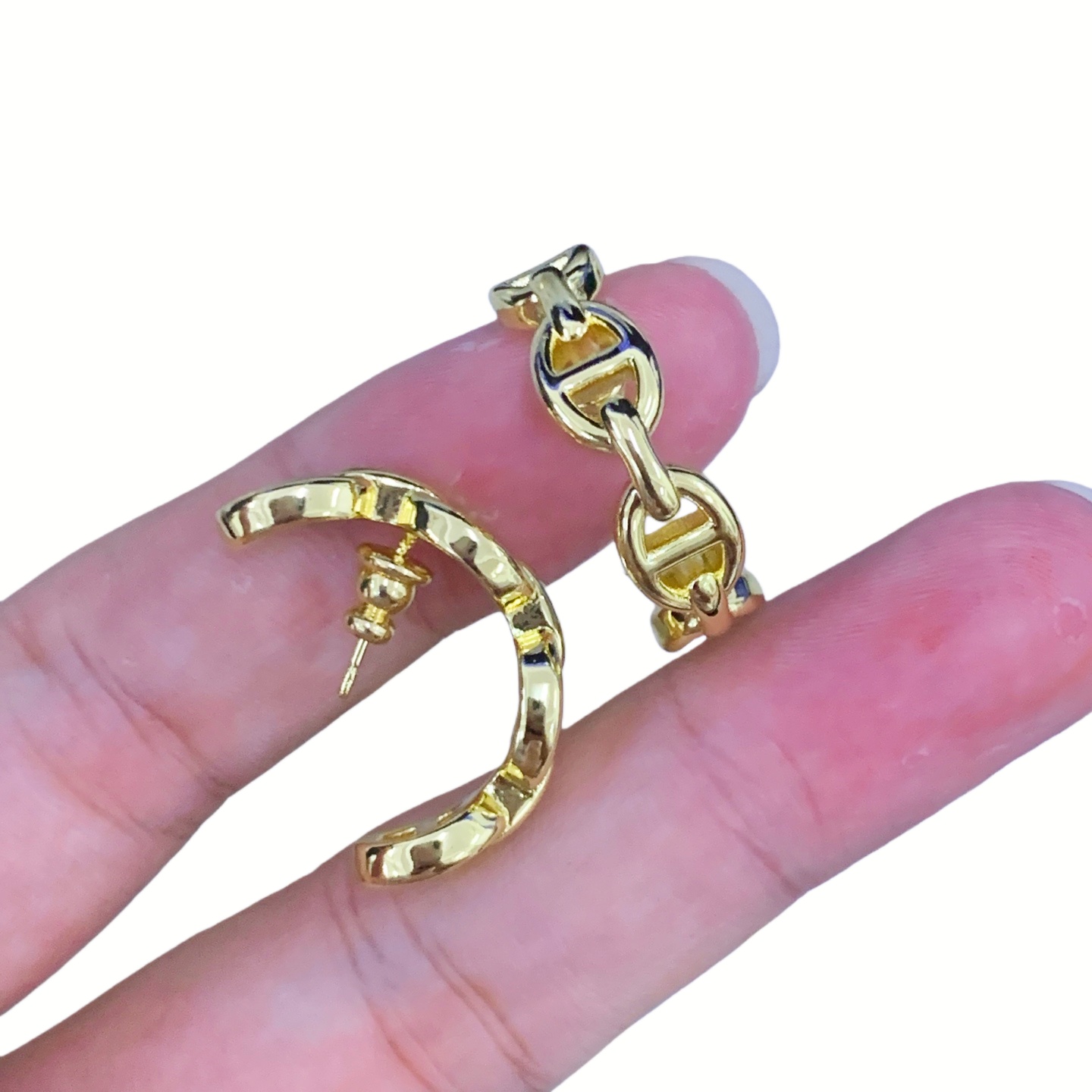 HME015 Hermes Chaine d'ancre Enchainee earrings - ccjewelryacc