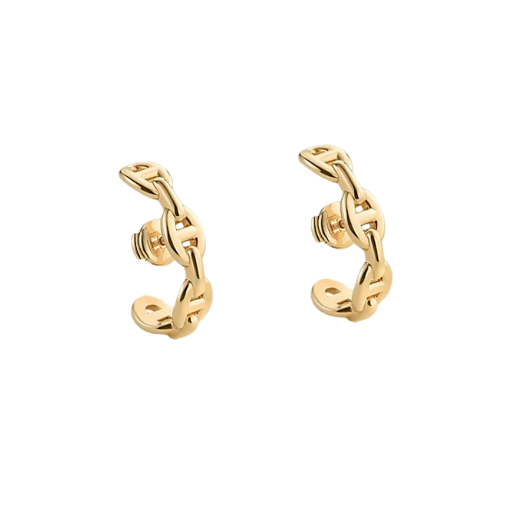 HME015 Hermes Chaine d'ancre Enchainee earrings - ccjewelryacc