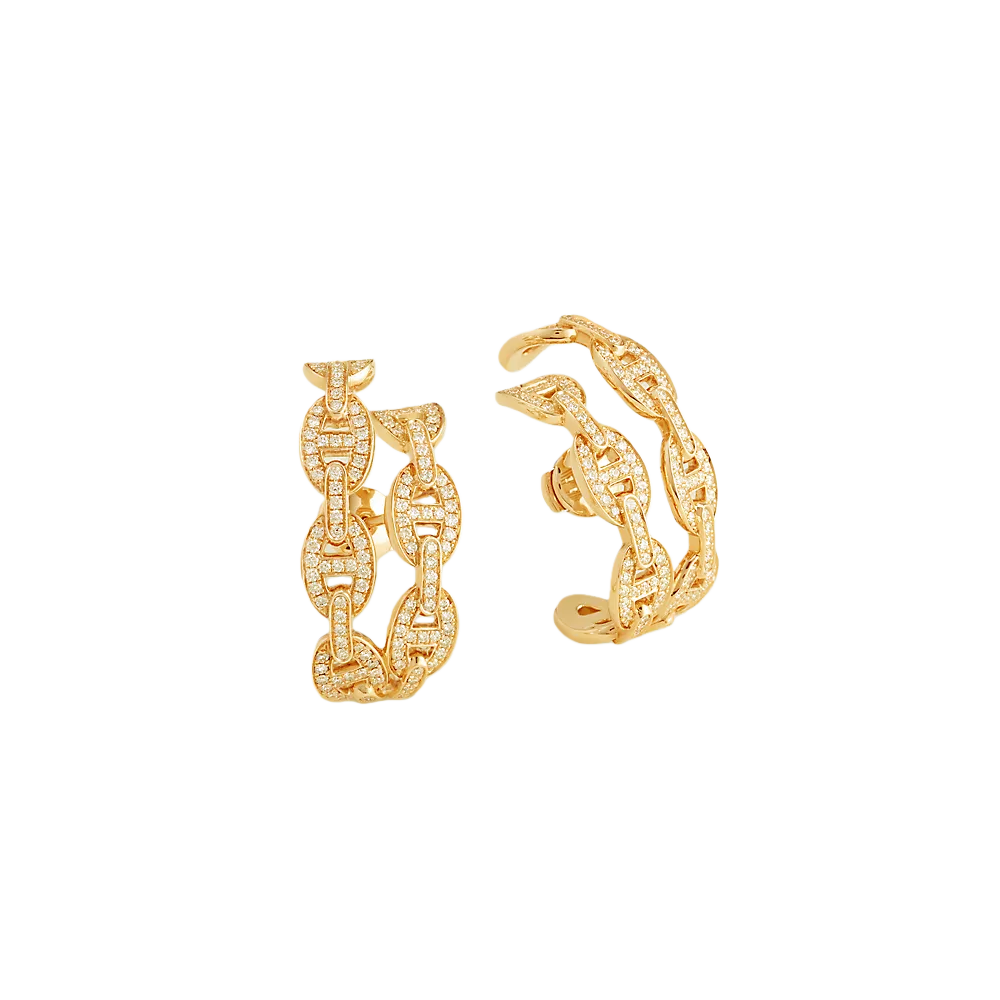 HME030 Hermes Chaine d'ancre Enchainee earrings - ccjewelryacc