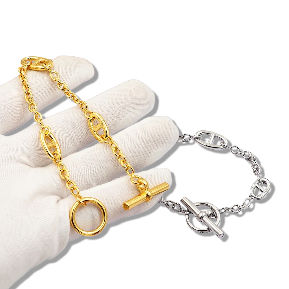 HMS008  Pig Nose OT Bracelet Chain Chaine d'ancre Small - ccjewelryacc