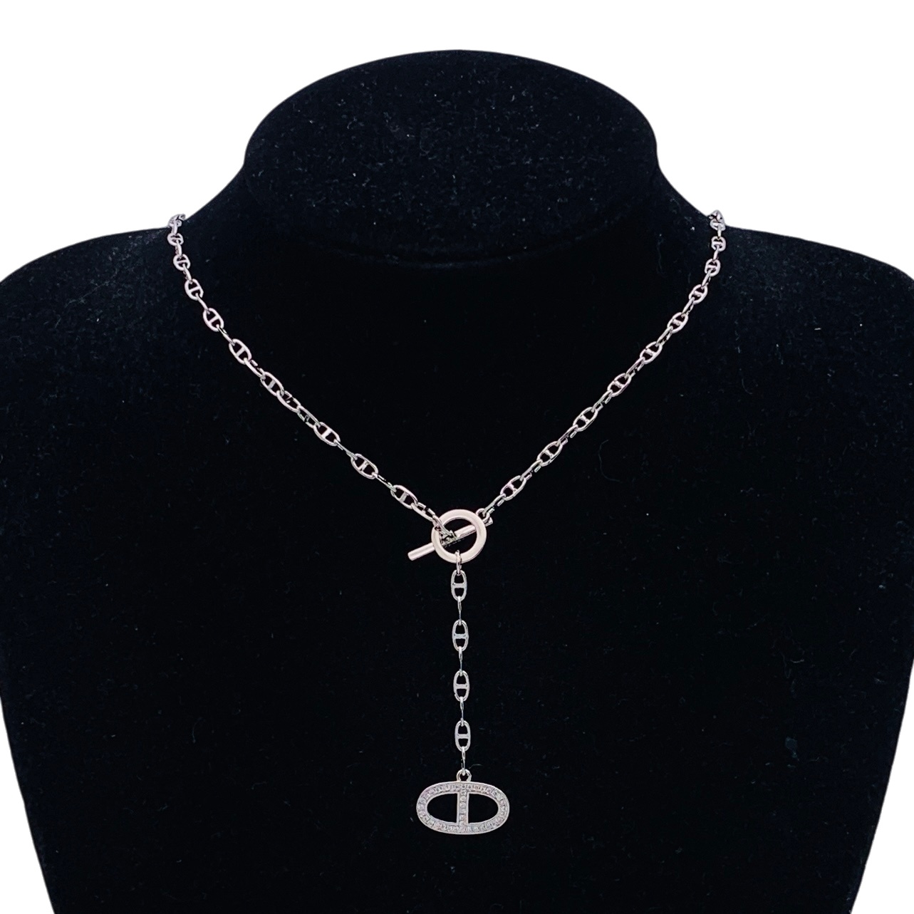 HMN016 Hermes Chaine d'ancre Contour pendant Necklace - ccjewelryacc