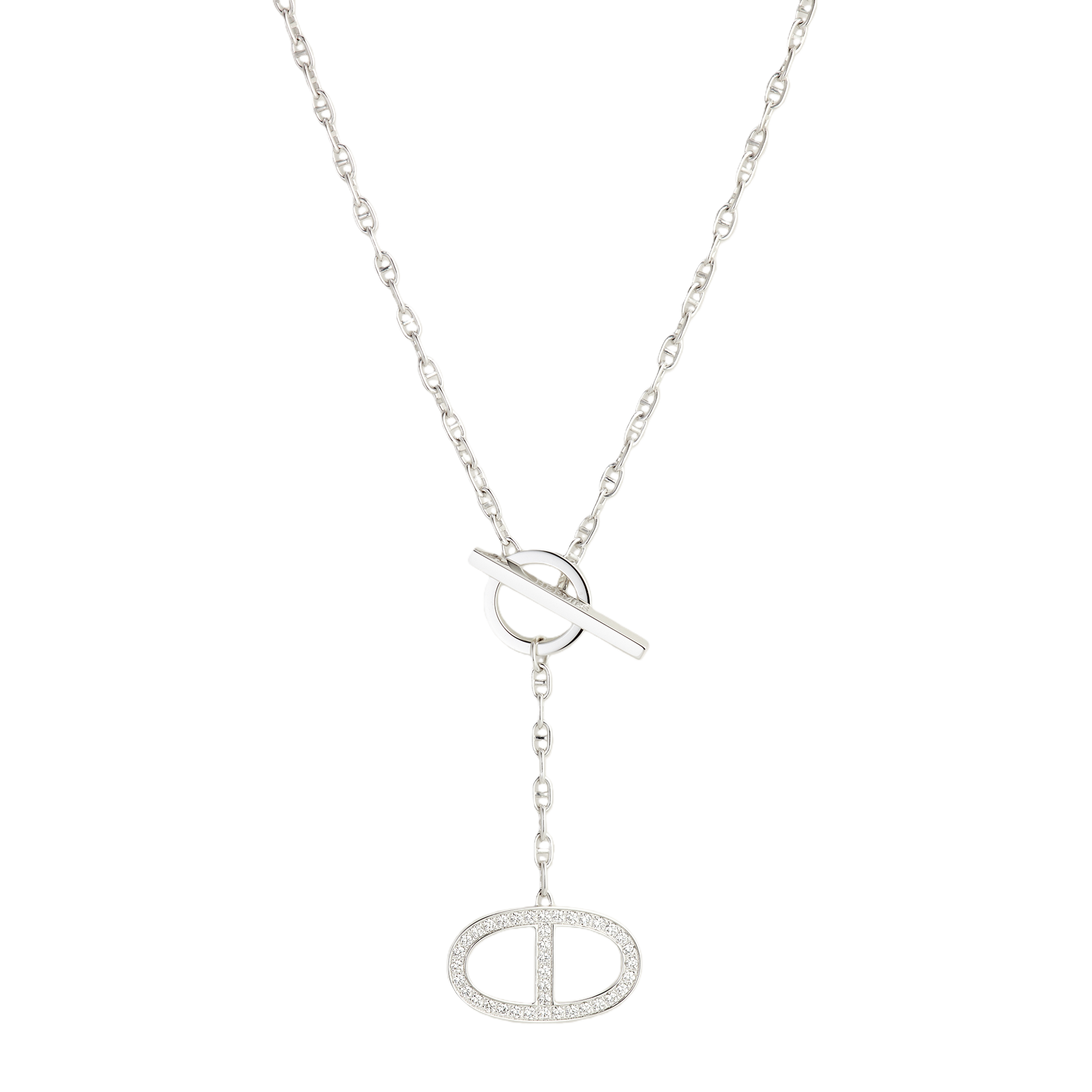 HMN016 Hermes Chaine d'ancre Contour pendant Necklace - ccjewelryacc