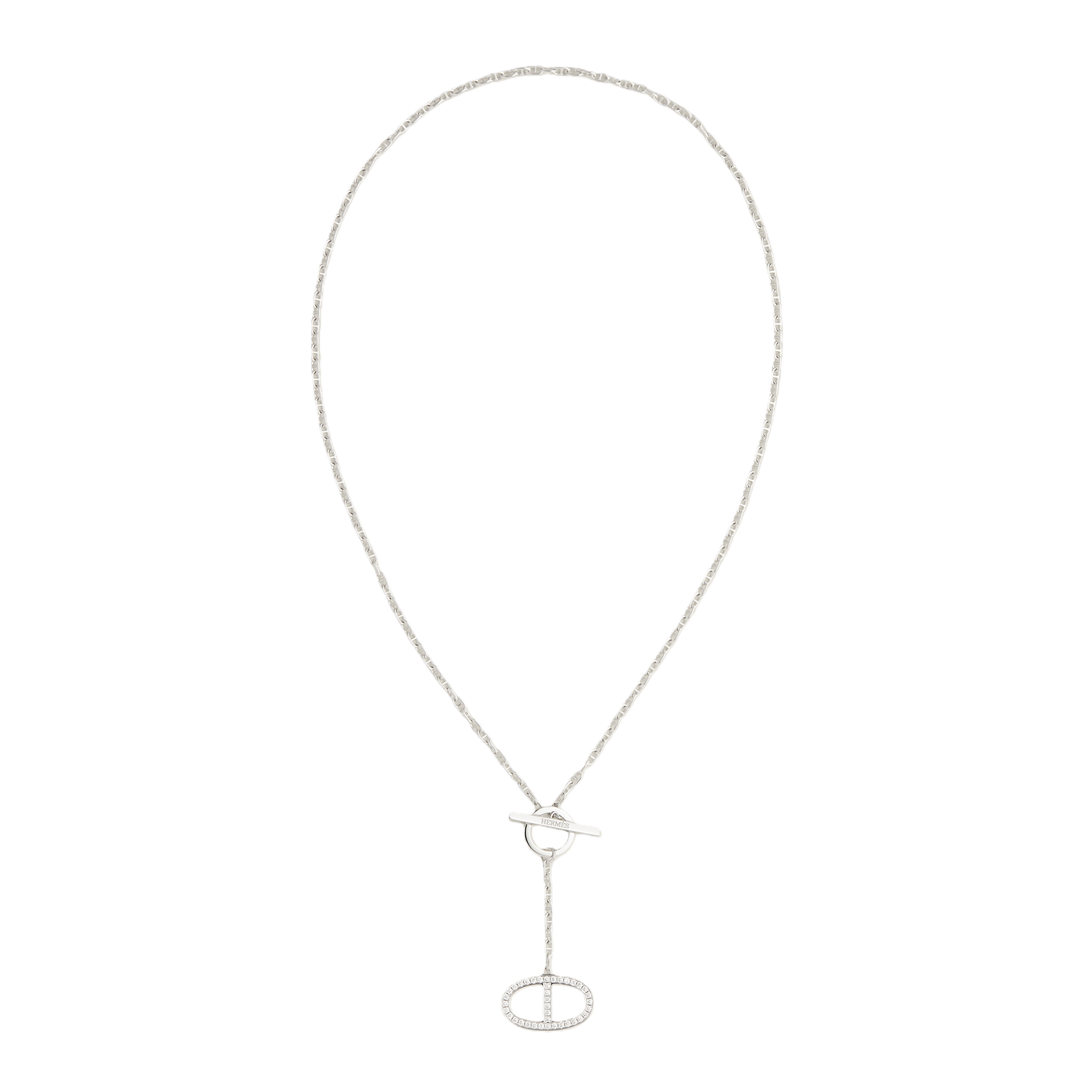 HMN016 Hermes Chaine d'ancre Contour pendant Necklace - ccjewelryacc