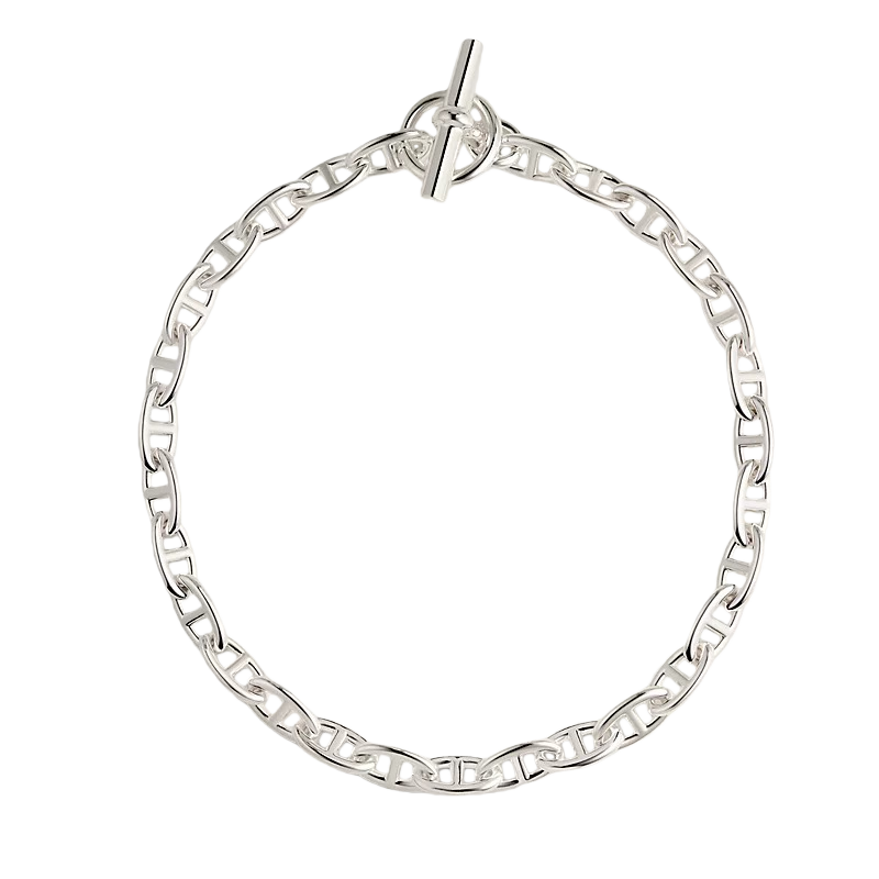 HMNS014 S925 Silver Pig nose  H Pig nose Chaine d'ancre Enchainee necklace - ccjewelryacc