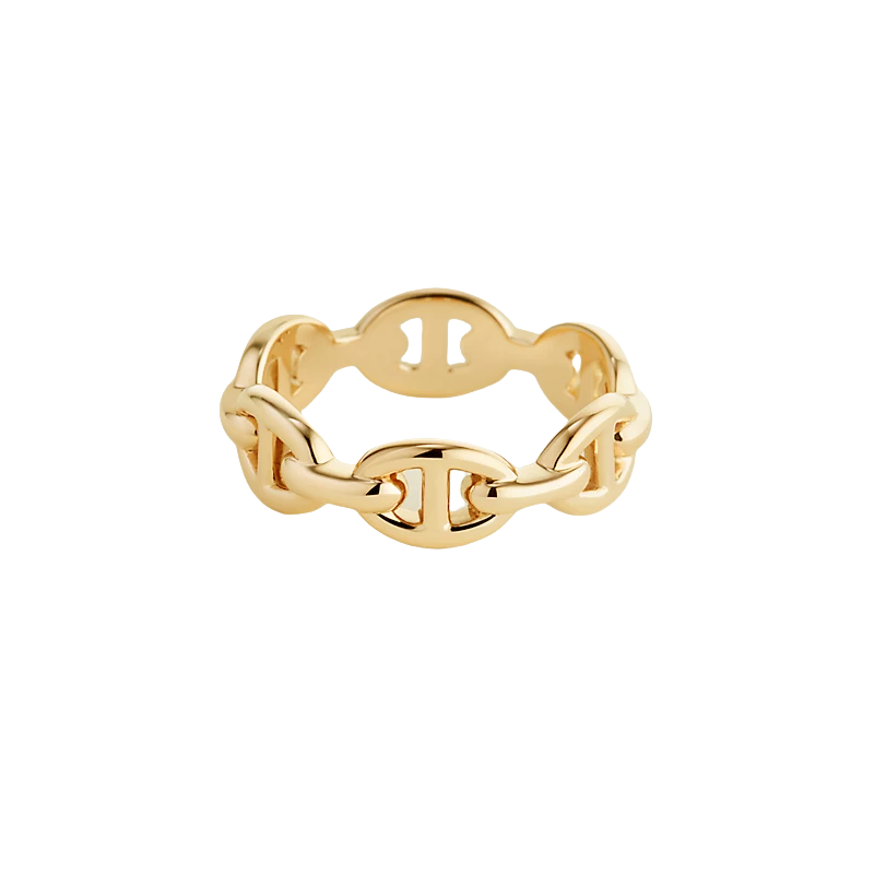 HMR013 Chaine d'ancre Enchainee ring, small model - ccjewelryacc