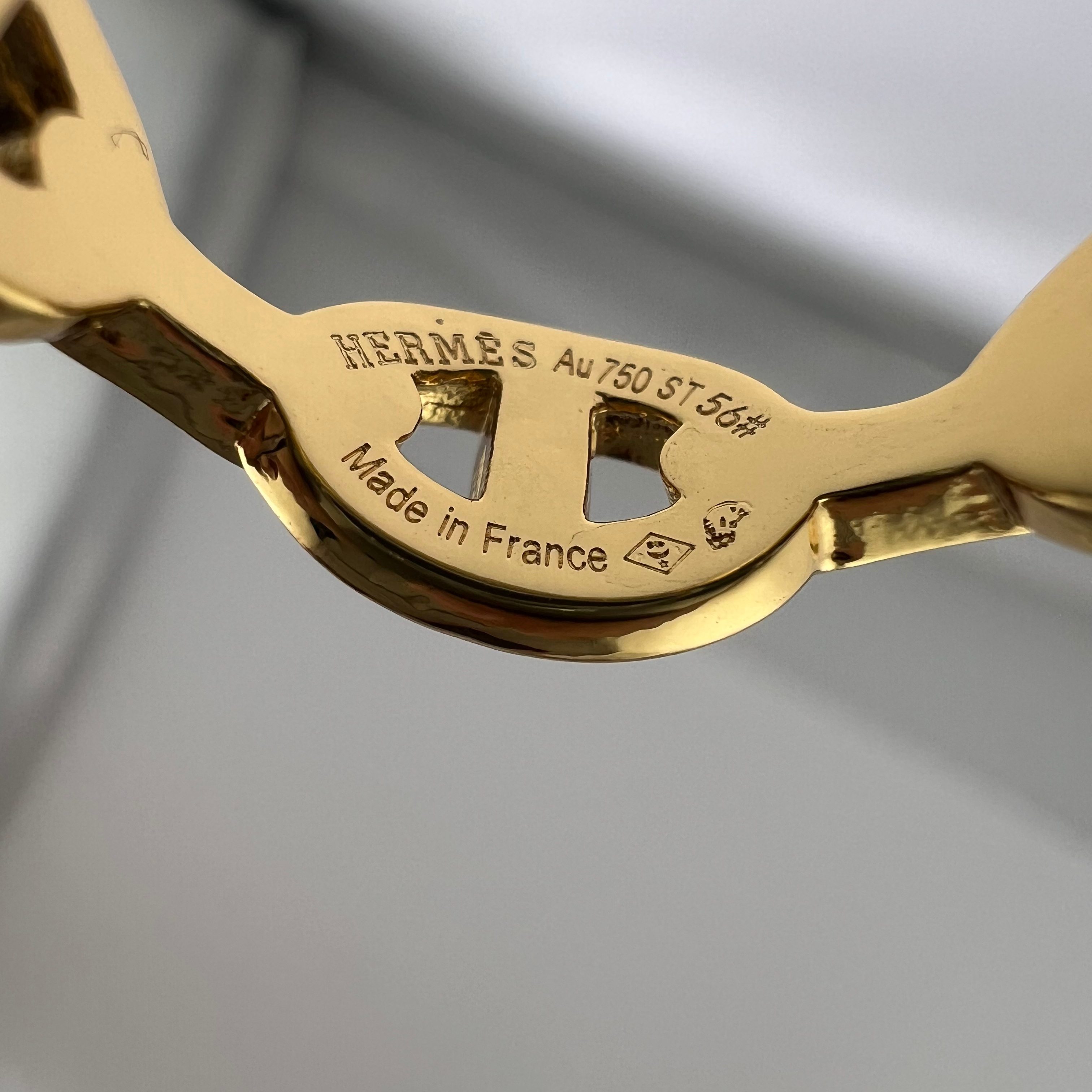 HMR022 Hermes Chaine d'ancre Enchainee ring Diamond, small model - ccjewelryacc