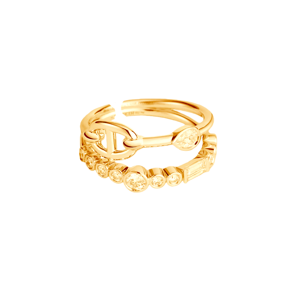 HMR020 Hermès Chaine d'Ancre Chaos Fancy Ring - ccjewelryacc