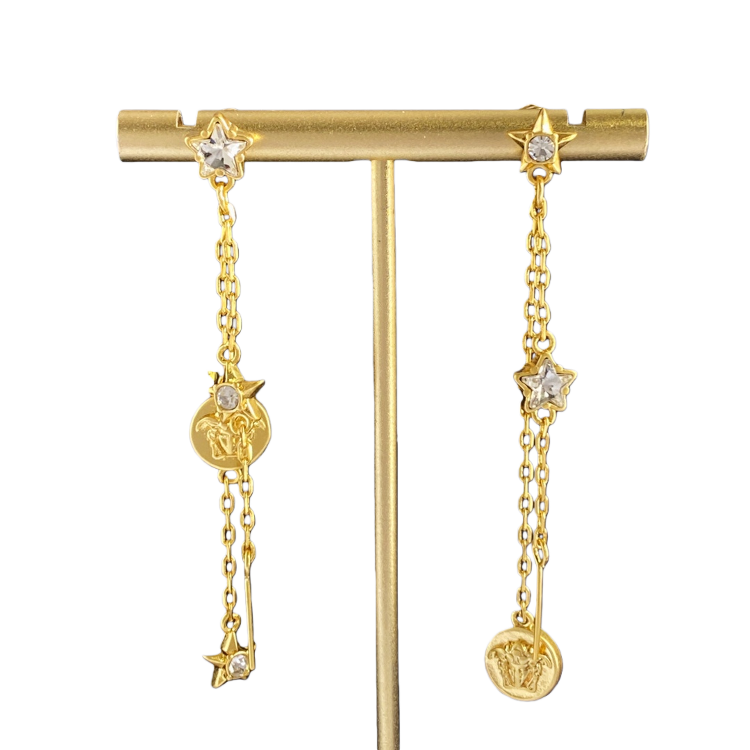 VSE069 Versace Medusa tassels earrings - ccjewelryacc