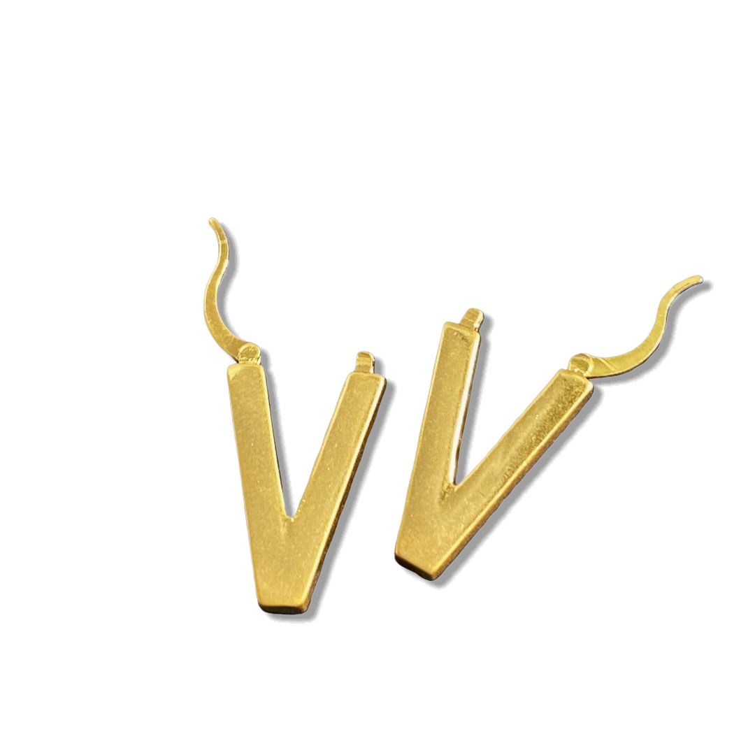 VSE066 Versace v Hoop earrings - ccjewelryacc