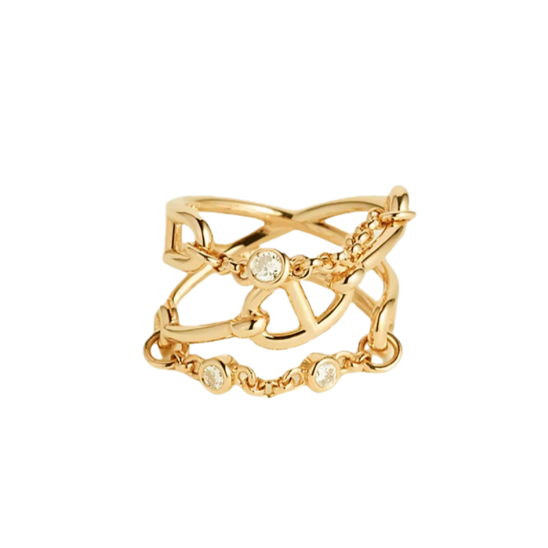 HMR023 Hermes Chaine d'ancre Chaos ring, medium model - ccjewelryacc