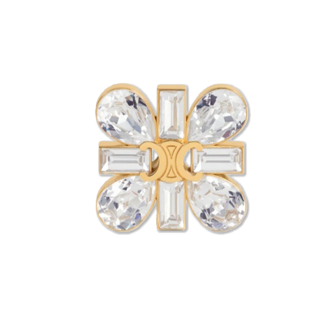 CLB004 Celine Daisy Brooch with Swarovski rhinestone - ccjewelryacc