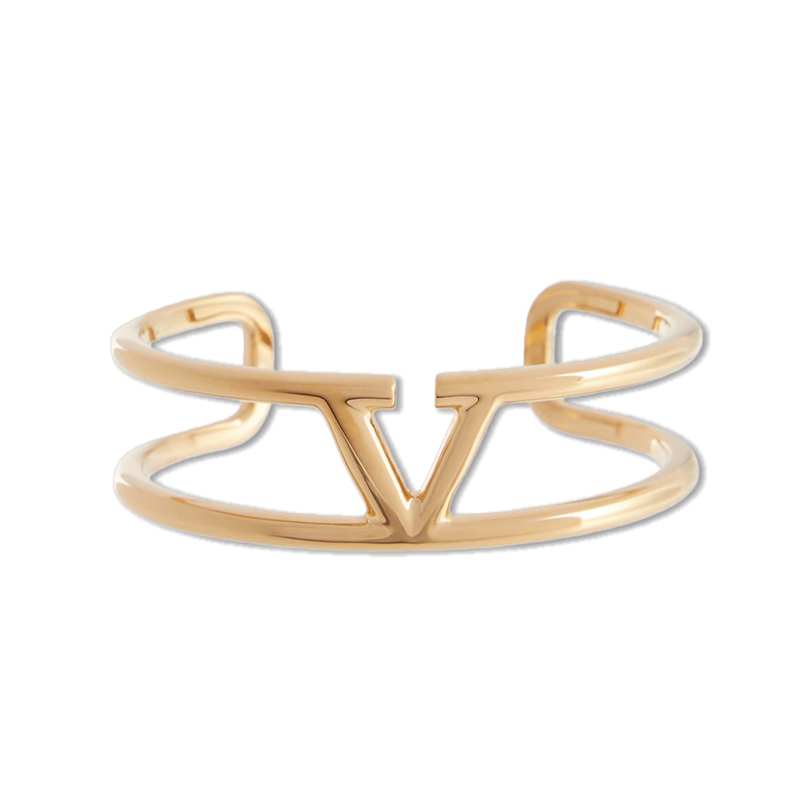 VTS009 Valentino Garavani Gold VLogo Cuff Bracelet - ccjewelryacc