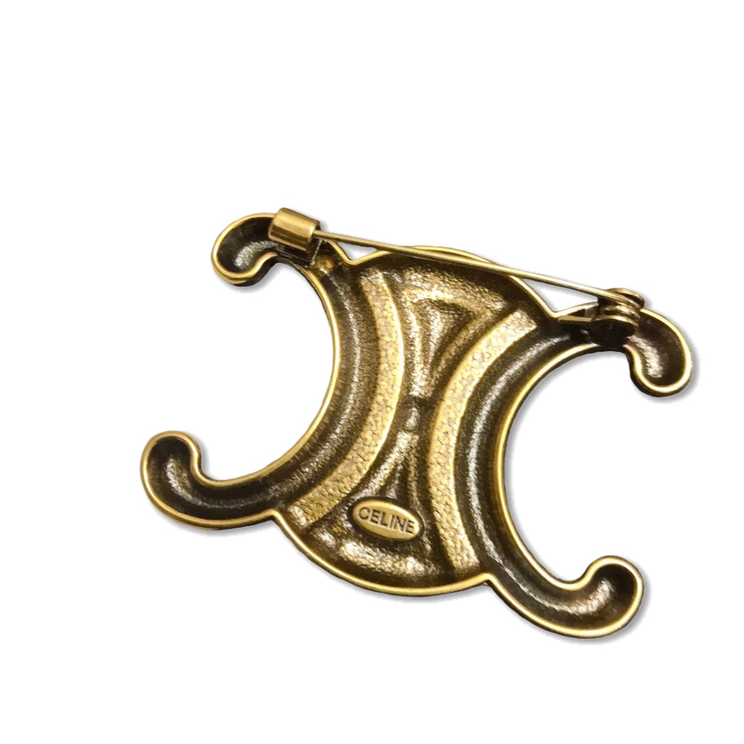 CLB002 Vintage Bronze Celine brooch - ccjewelryacc