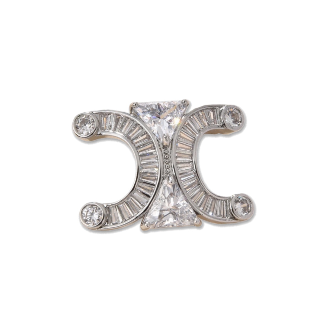 CLB008 Celine Triomphe Frame Sparkle Brooch & pin - ccjewelryacc