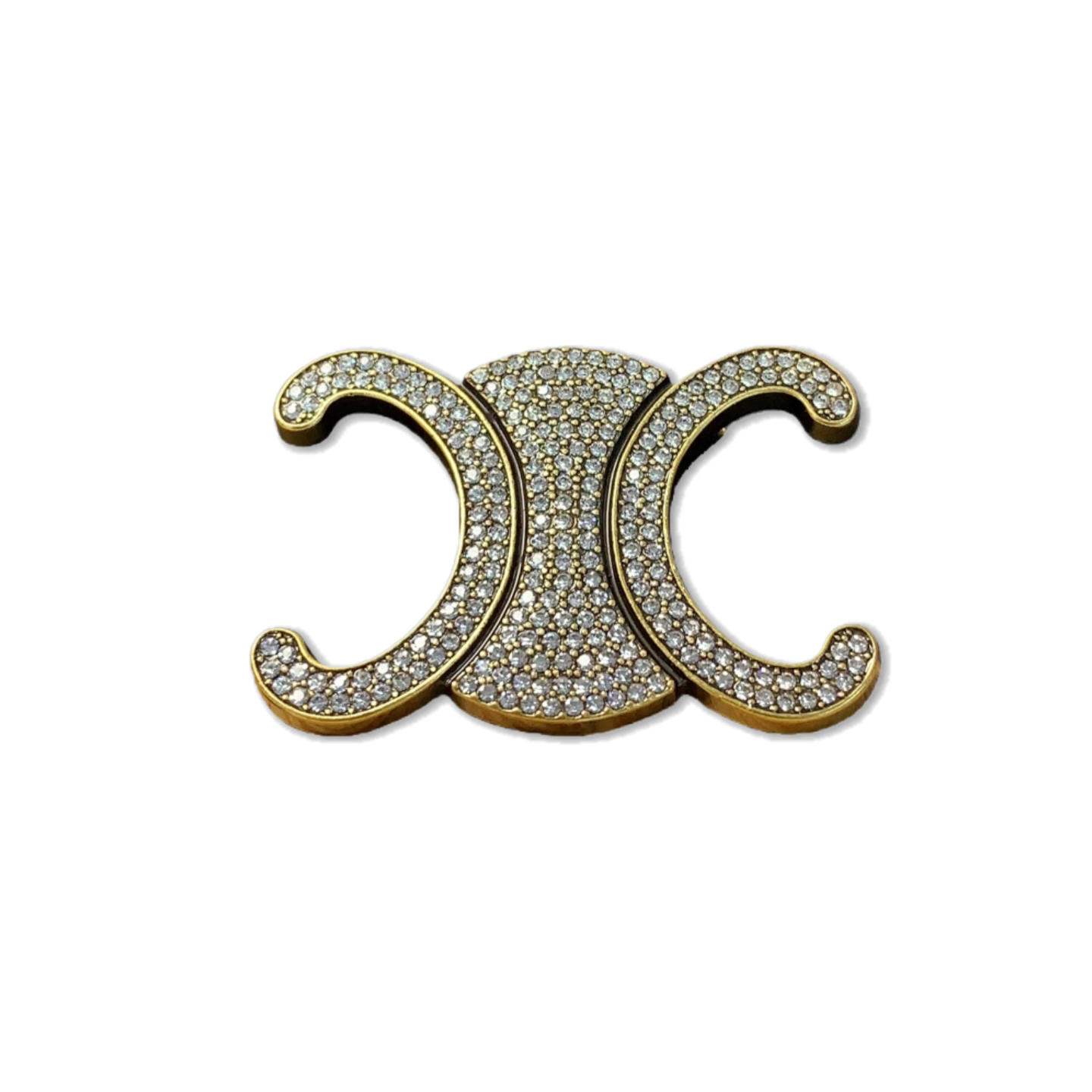 CLB003 Vintage Bronze Diamond Celine brooch - ccjewelryacc
