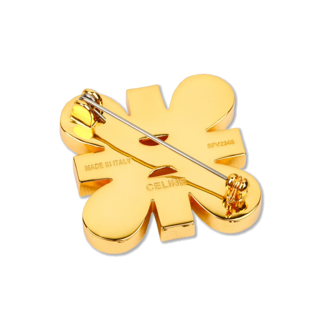 CLB004 Celine Daisy Brooch with Swarovski rhinestone - ccjewelryacc