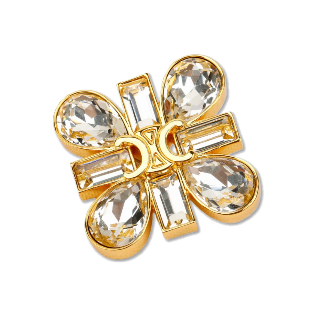 CLB004 Celine Daisy Brooch with Swarovski rhinestone - ccjewelryacc