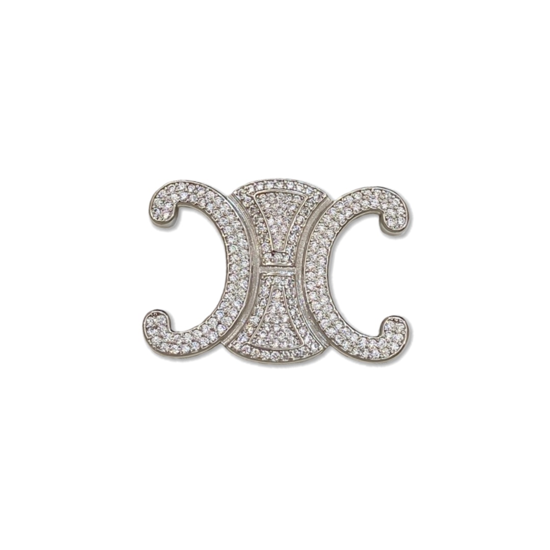 CLB007 Celine Triomphe Frame Sparkle Brooch & pin - ccjewelryacc