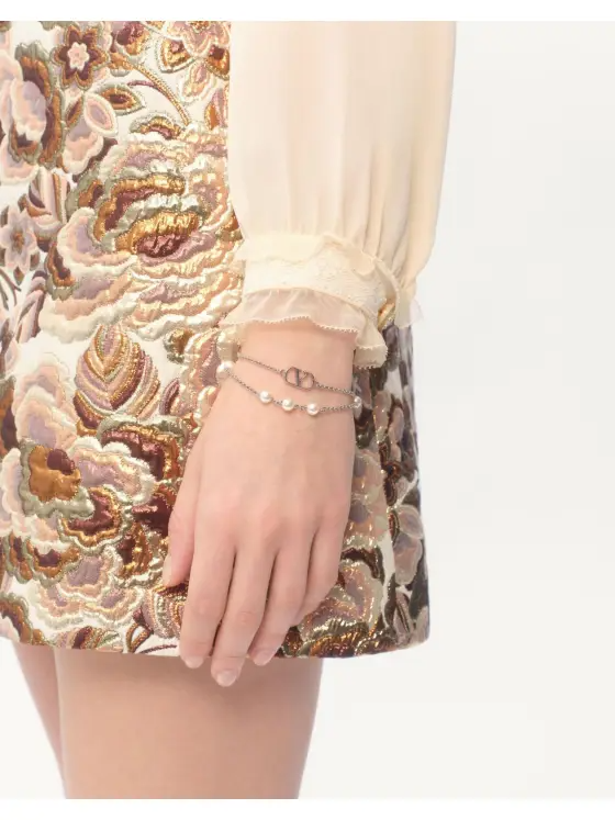 VTS038 Valentino Valentino VLogo Signature Embellished Bracelet - ccjewelryacc