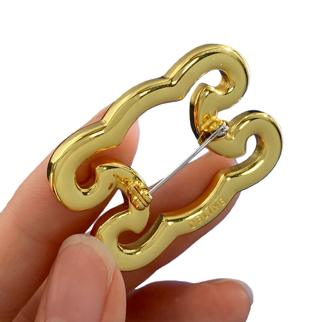 CLB006 Celine Triomphe Frame Sparkle Brooch & pin - ccjewelryacc