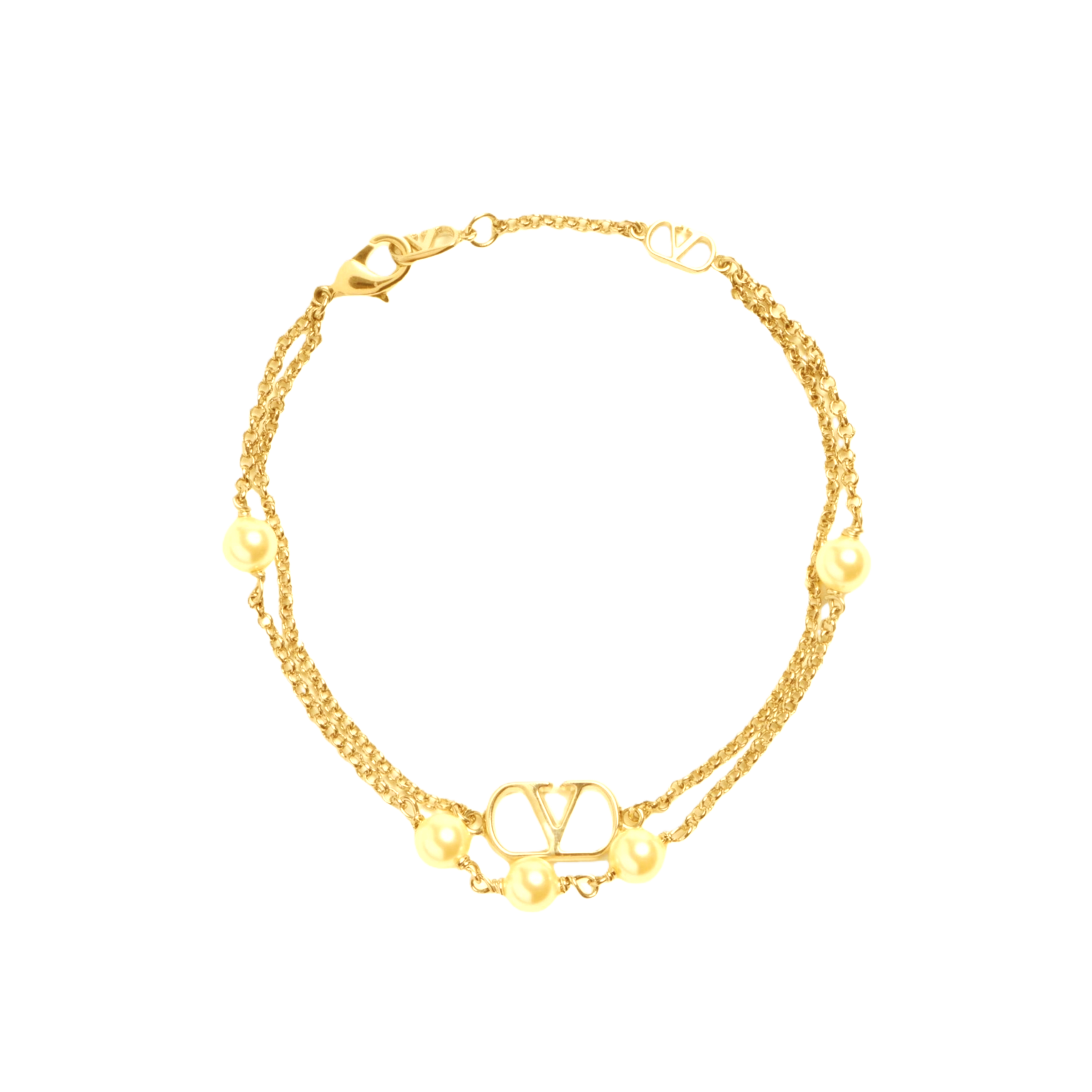 VTS038 Valentino Valentino VLogo Signature Embellished Bracelet - ccjewelryacc