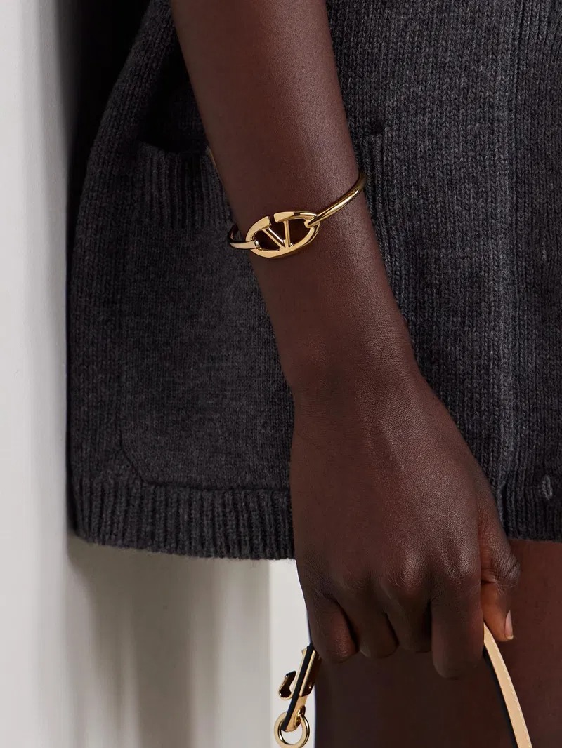 VTS007 VALENTINO GARAVANI Vlogo Gold - ccjewelryacc