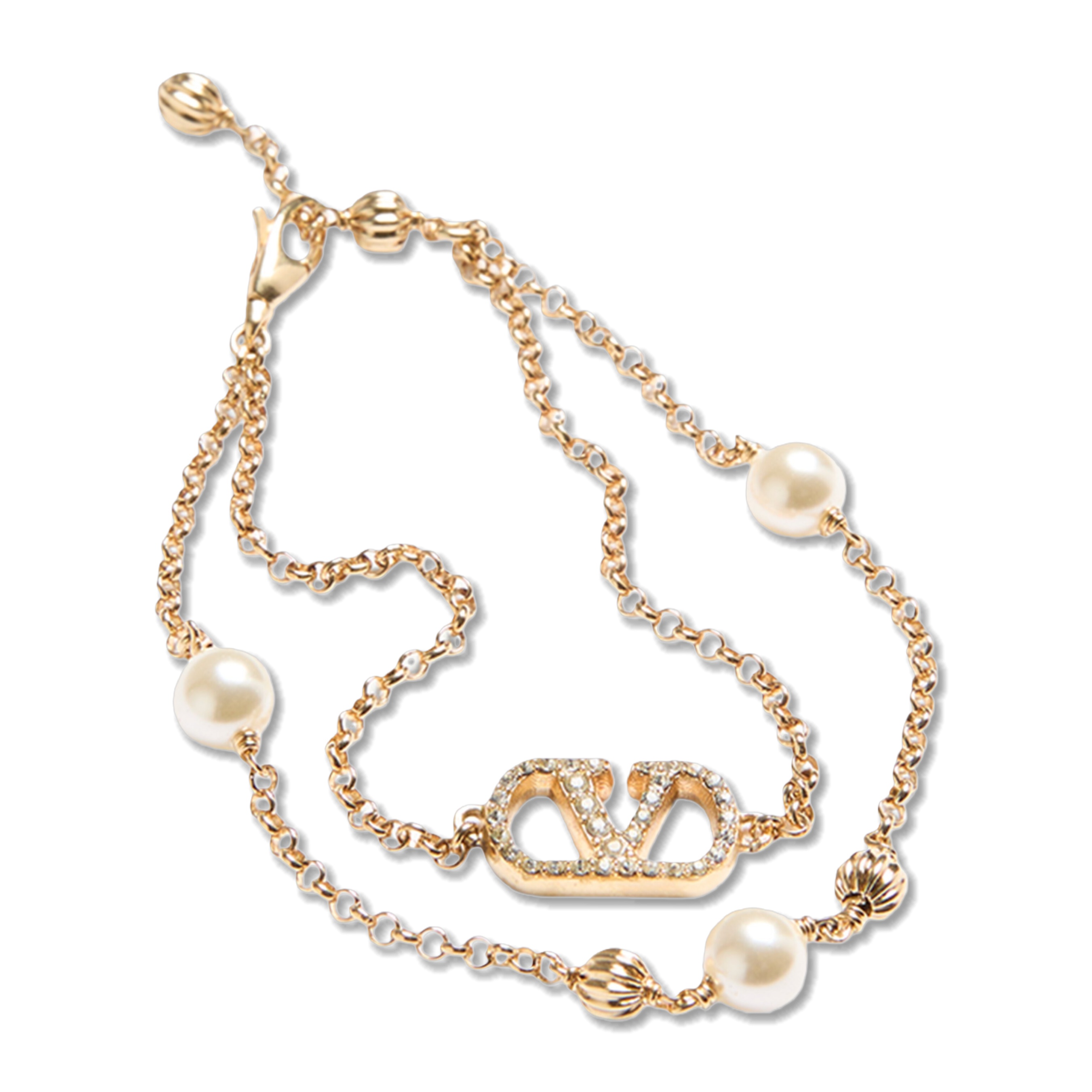VTS035 Valentino Garavani Embellished VLogo Signature Bracelet - ccjewelryacc