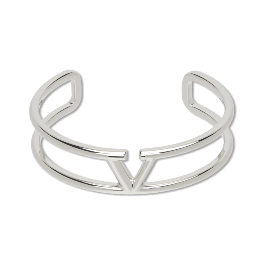 VTS009 Valentino Garavani Gold VLogo Cuff Bracelet - ccjewelryacc