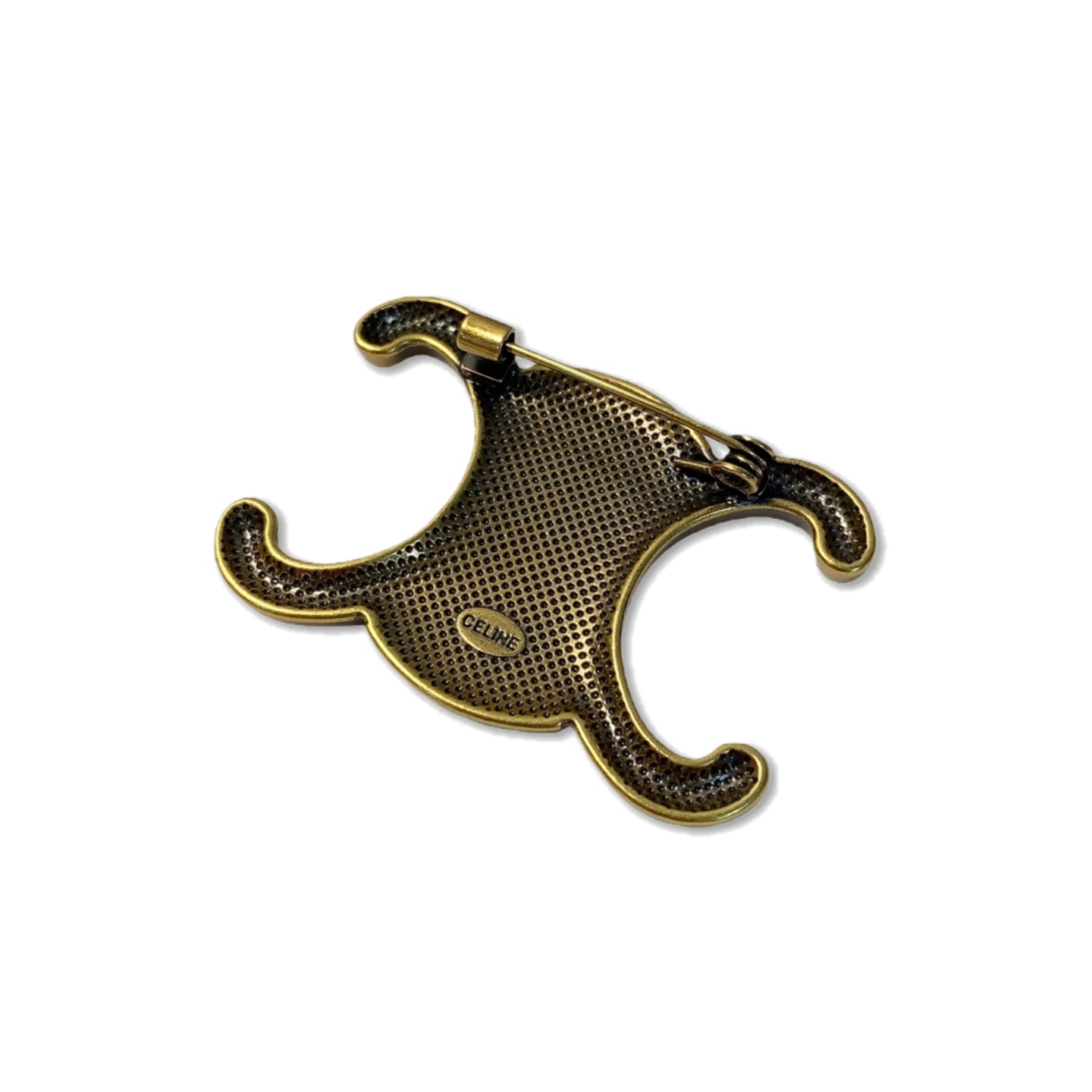 CLB003 Vintage Bronze Diamond Celine brooch - ccjewelryacc