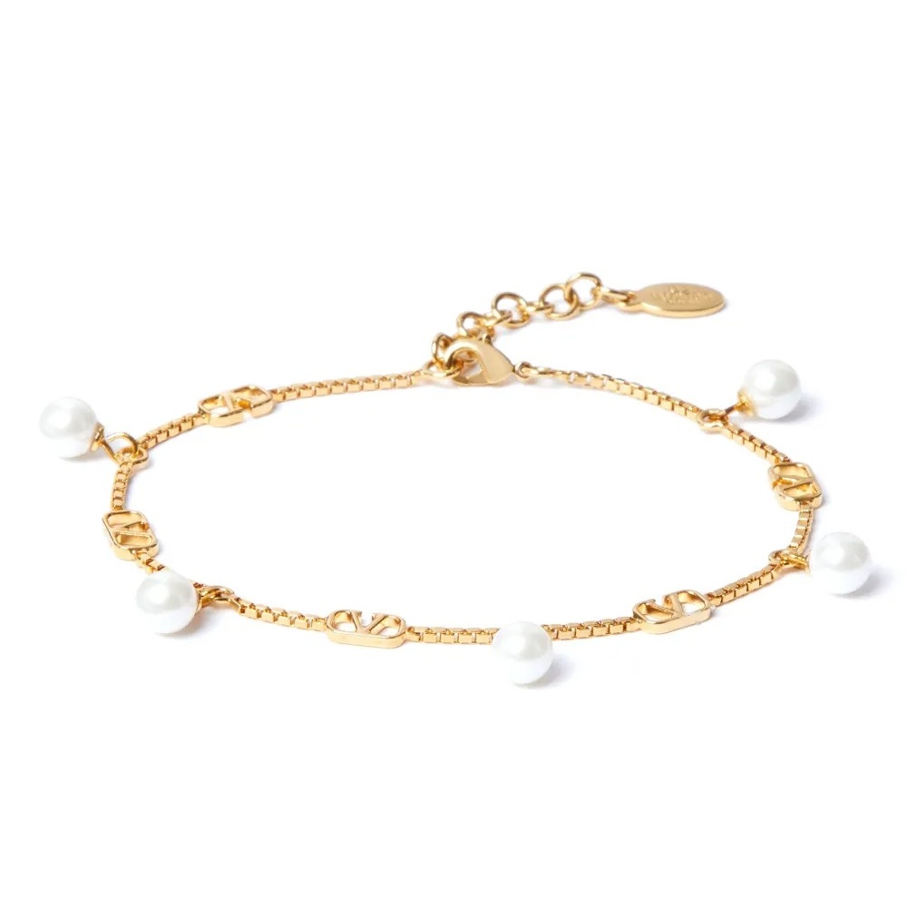 VTS043 Valentino Garavani Gold VLogo Signature Bracelet - ccjewelryacc