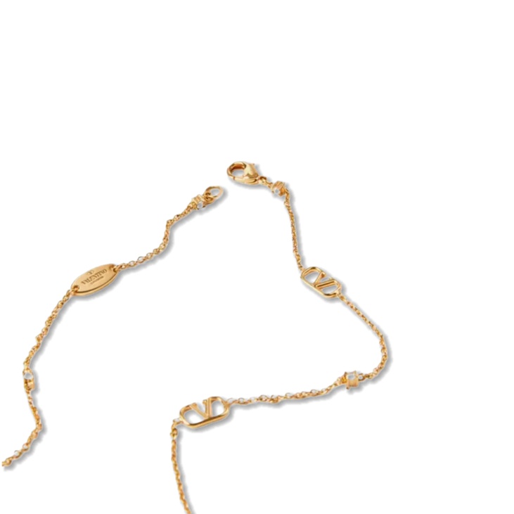 VTN041 V logo long chain sweater necklace - ccjewelryacc
