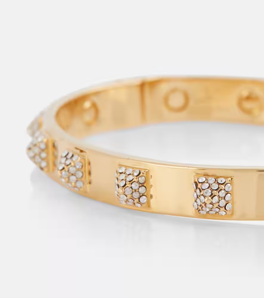 VTS046 Valentino Rockstud bangle with crystals - ccjewelryacc