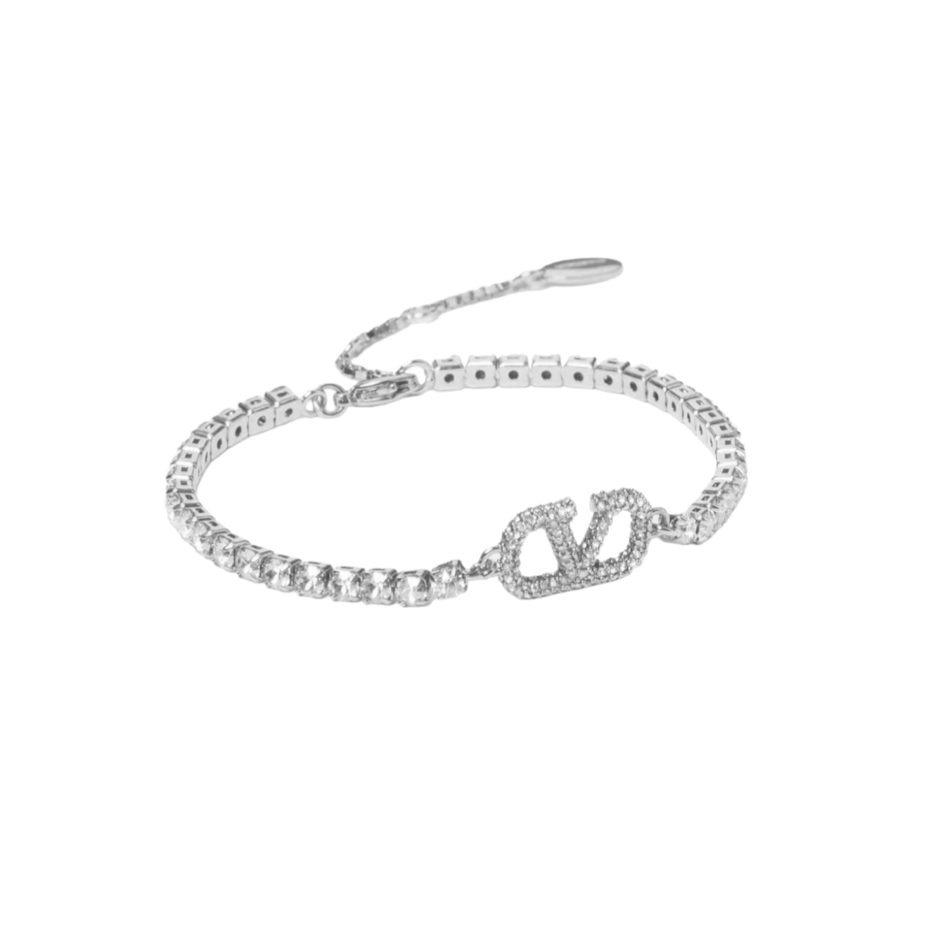 VTS044 Valentino Garavani VLogo Signature tennis-chain Bracelet - ccjewelryacc