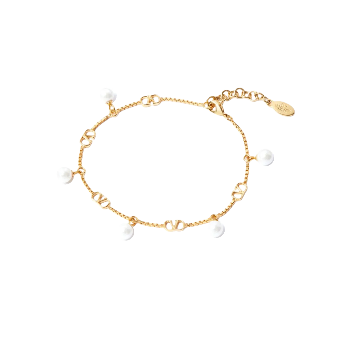 VTS043 Valentino Garavani Gold VLogo Signature Bracelet - ccjewelryacc