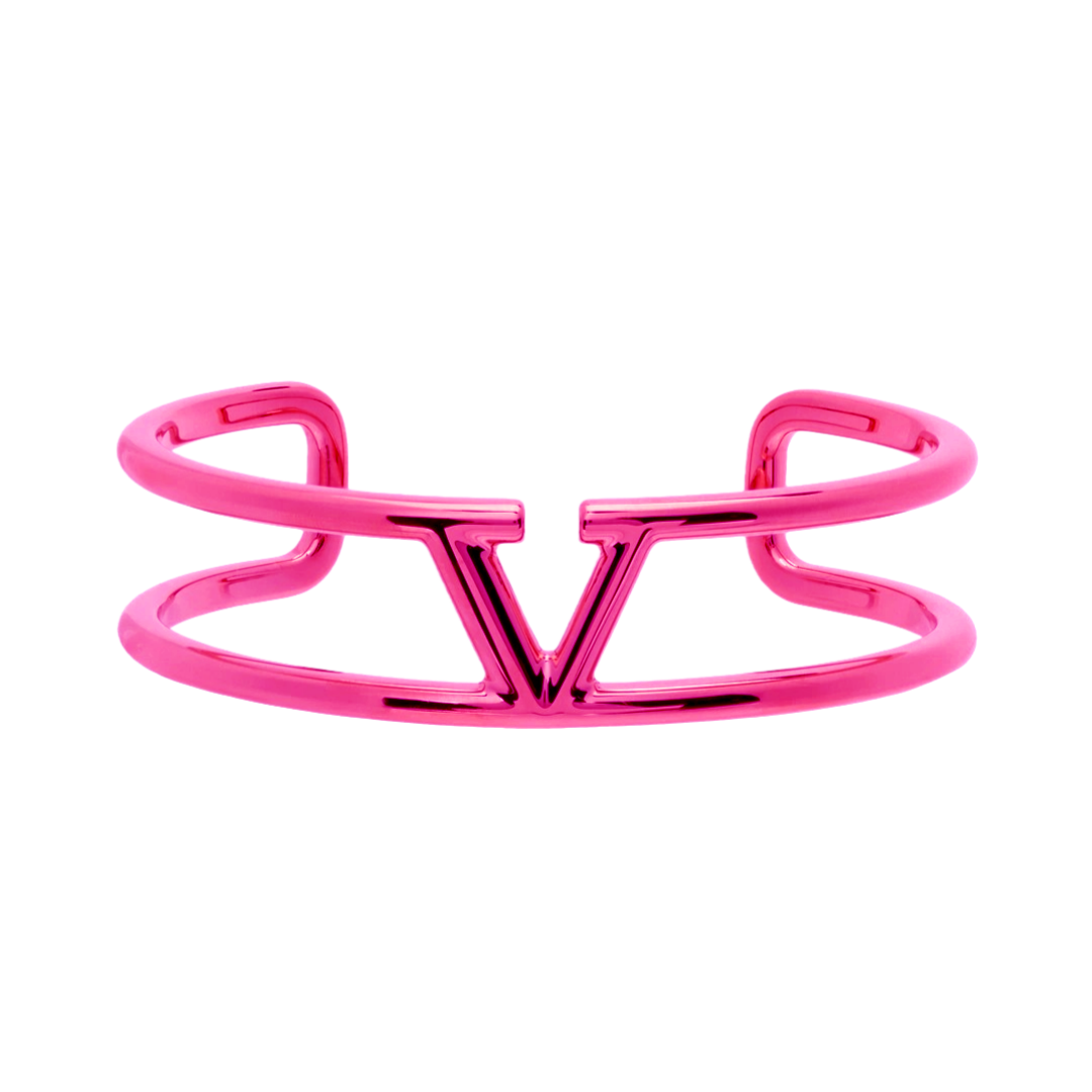 VTS009 Valentino Garavani Gold VLogo Cuff Bracelet - ccjewelryacc