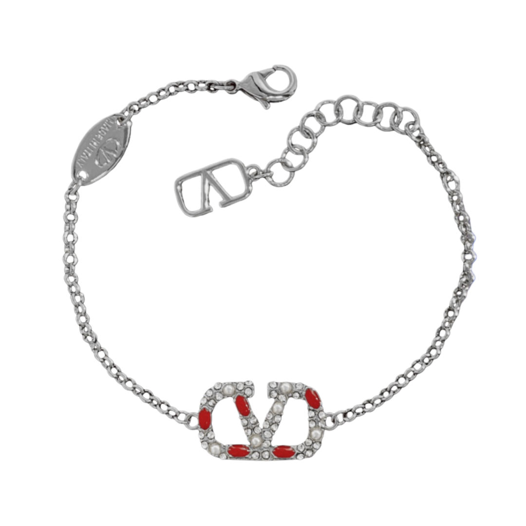VTS023 Valentino Garavani Vlogo bracelet chain - ccjewelryacc