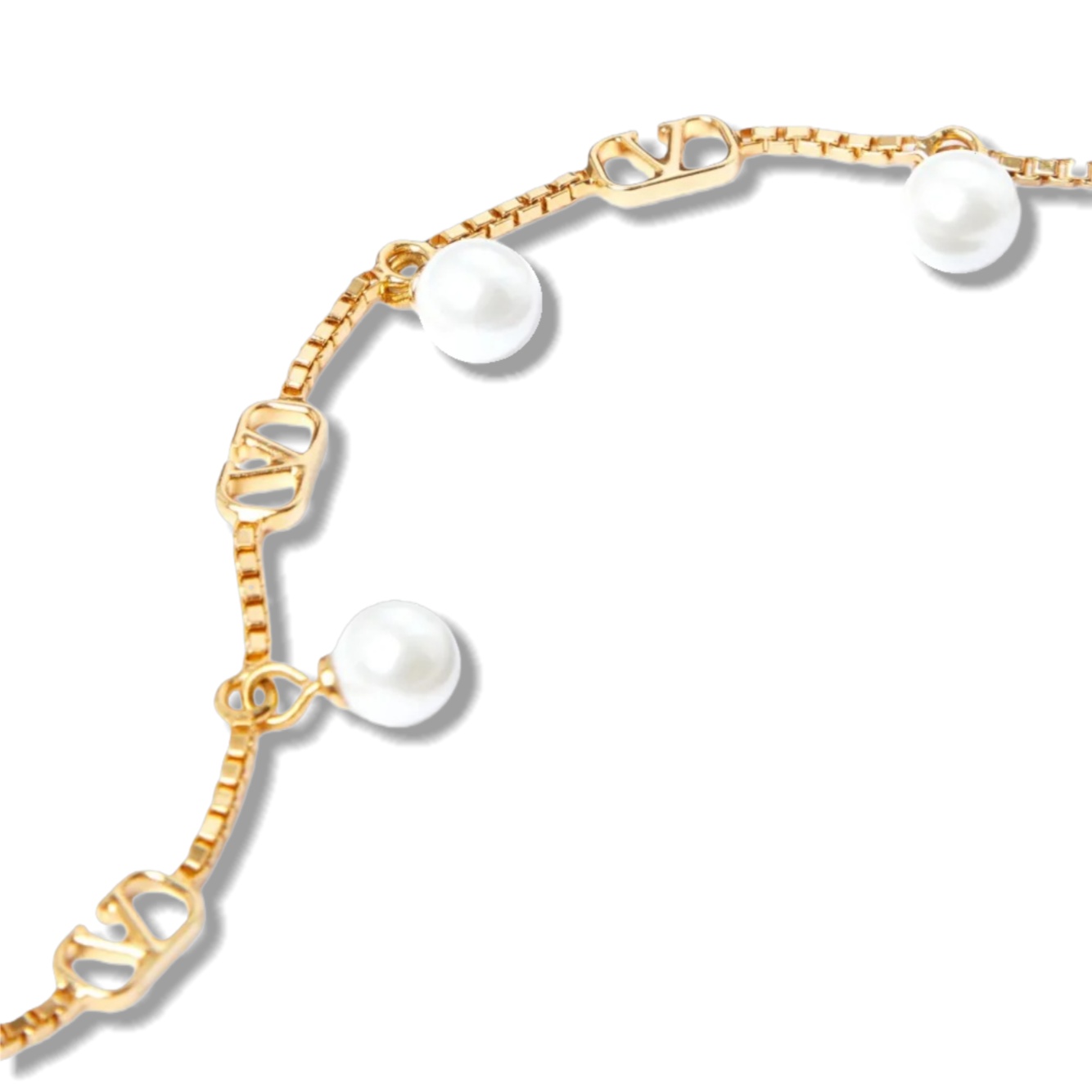 VTS043 Valentino Garavani Gold VLogo Signature Bracelet - ccjewelryacc