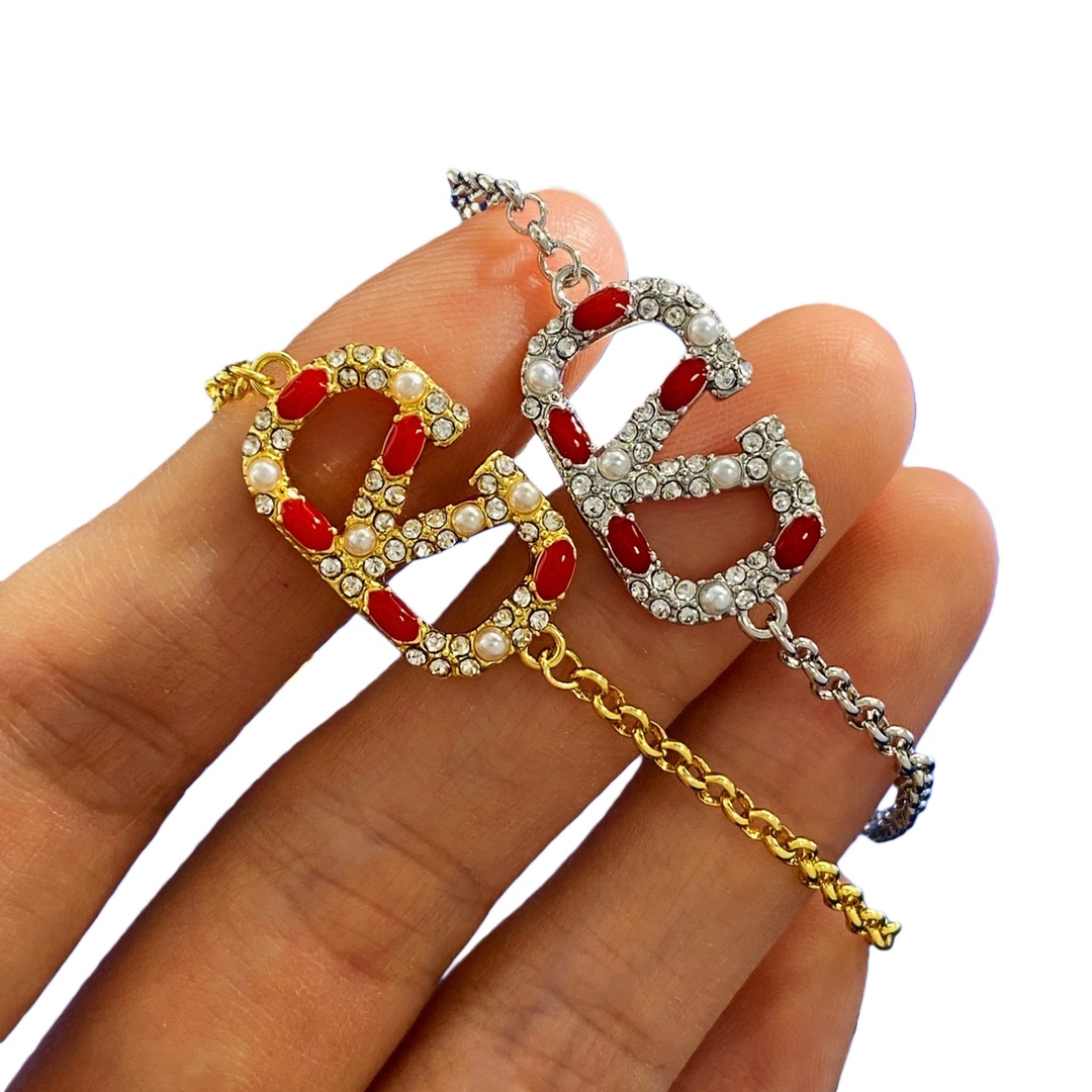 VTS023 Valentino Garavani Vlogo bracelet chain - ccjewelryacc