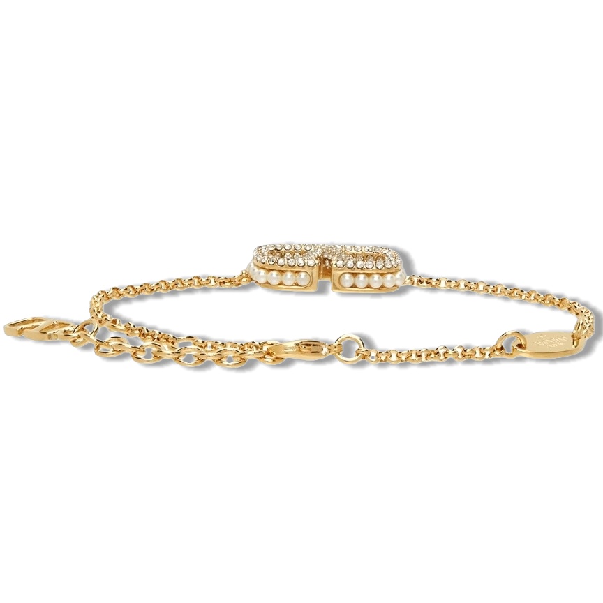 VTS004 Designer necklace Full crystal pearl VLOGO bracelet chain - ccjewelryacc